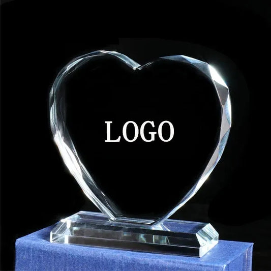 Heart Shape Crystal Award Trophy