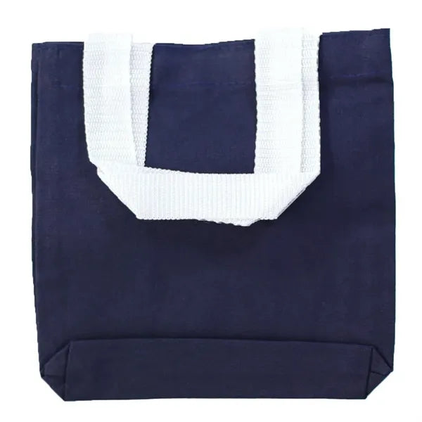 8 x 8 x 1.5 12 oz. Cotton Canvas Mini Gift Tote Bags