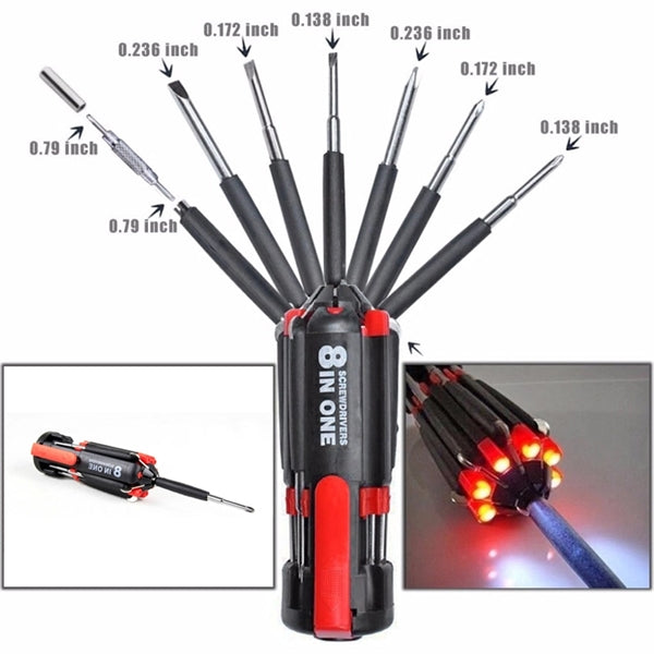 Multifunction Screwdriver With LED Torch