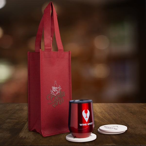 Hospitality Non-Woven Wine Bag (1 Color Imprint)