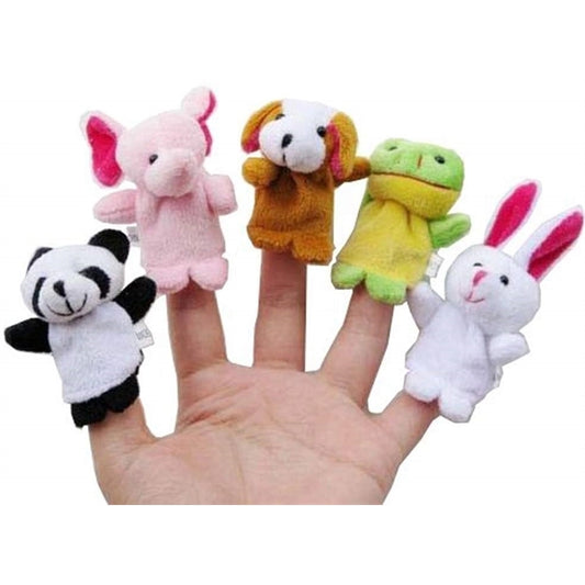10pcs Velvet Cute Animal Style Finger Puppets for Kids