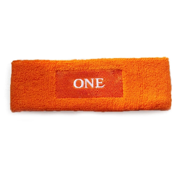 Sweatband Striped Headband With Patch