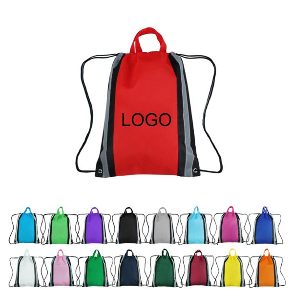 Reflective Hit Sports Drawstring Backpack