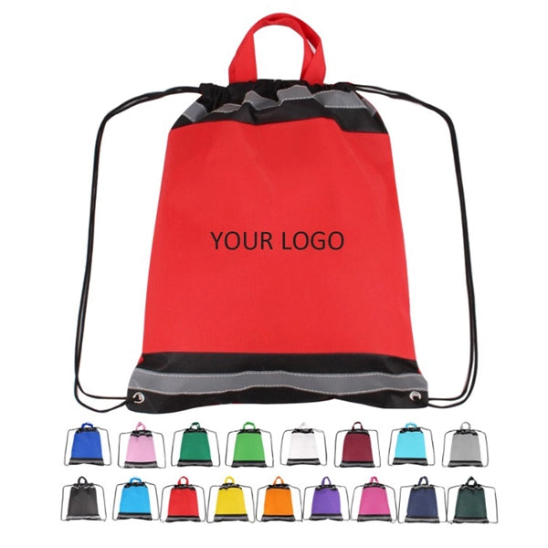Reflective Sports Drawstring Backpack