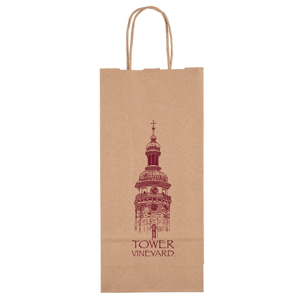 Eco Vino - Kraft-Brown Shopper - Flexo Ink Print