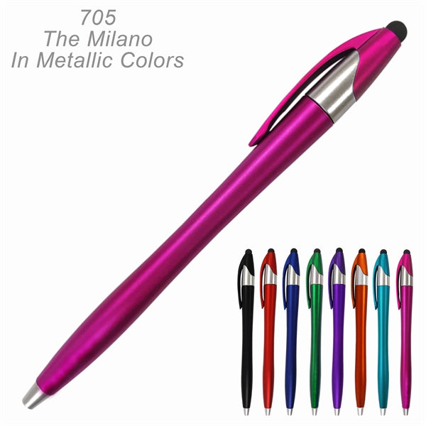 Milano Stylus Ballpoint Pens in Bright Colors
