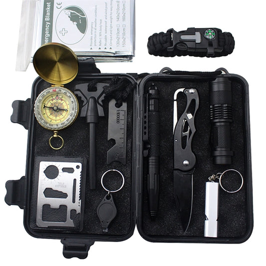Outdoor Camping Survival Multi-functional Tool Emergency Box