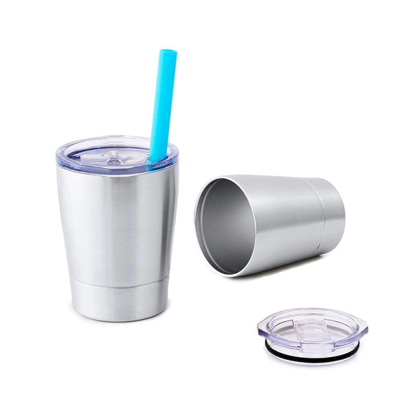8 OZ. Doubl-wall Stainless Steel Milk Cup with Lid