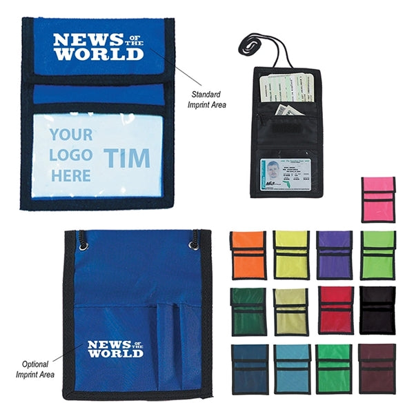 Multi Pocket Badge Holder/Passport Pouch