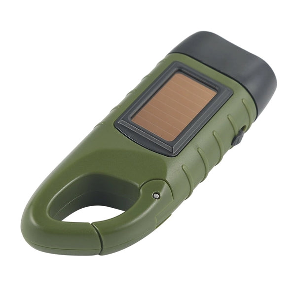 Hand Crank Solar Powered Rechargeable LED Flashlight