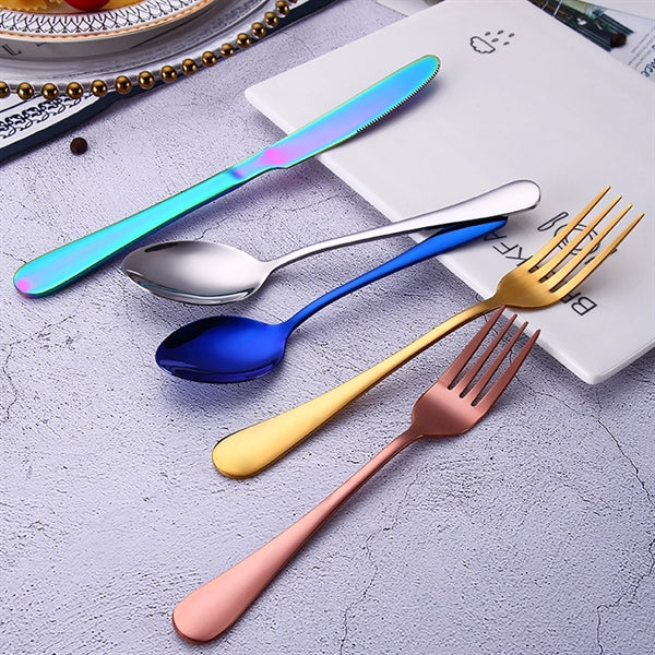 Colorful Stainless Steel Tableware Set