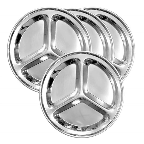 Camping Round Divided Plates