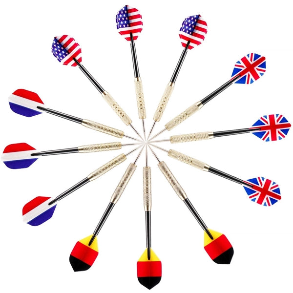 Tip Darts with National Flag Flights