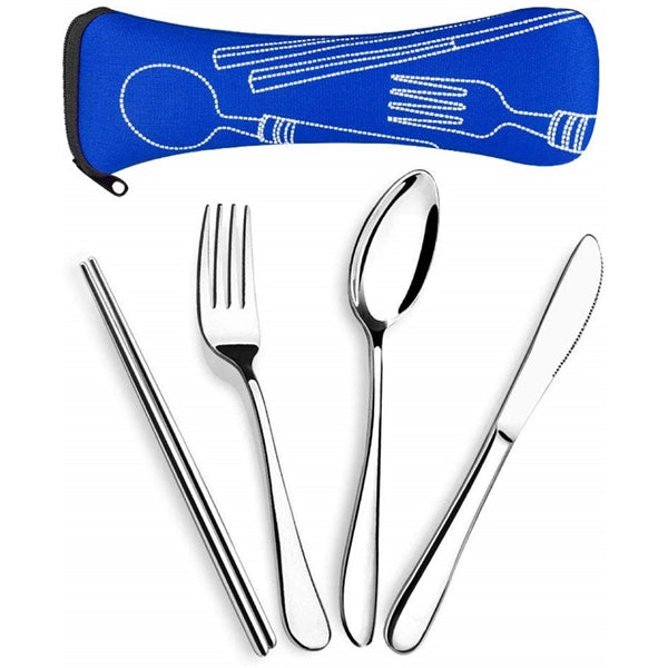 4 Pieces Set Cutlery with Neoprene Case