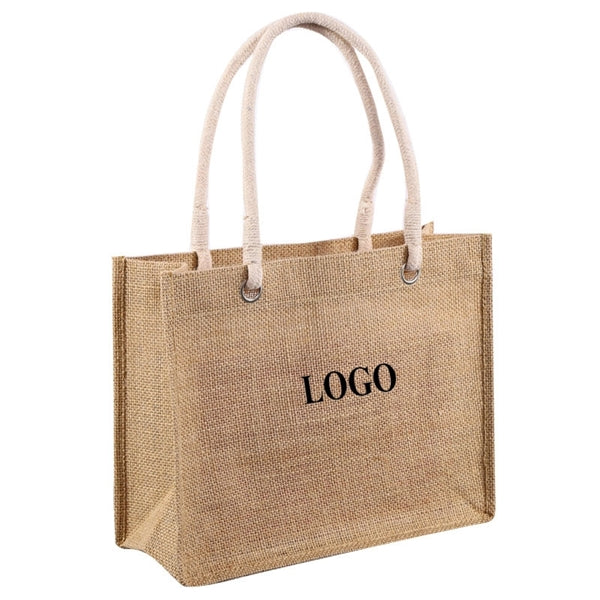 Burlap Rope Tote Bag