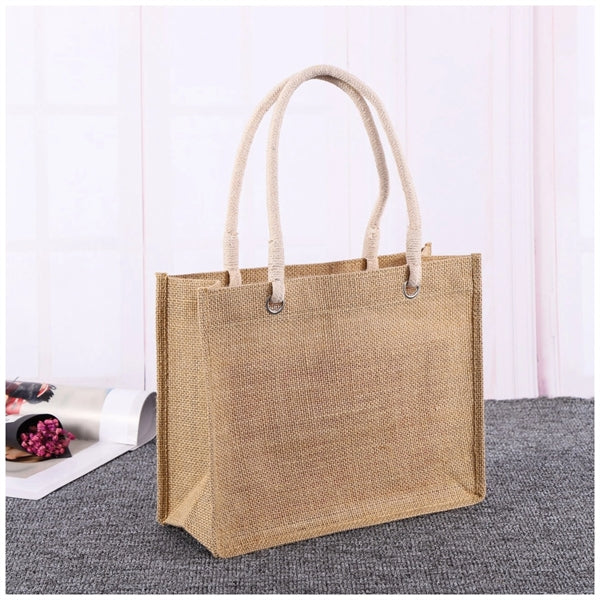 Burlap Rope Tote Bag