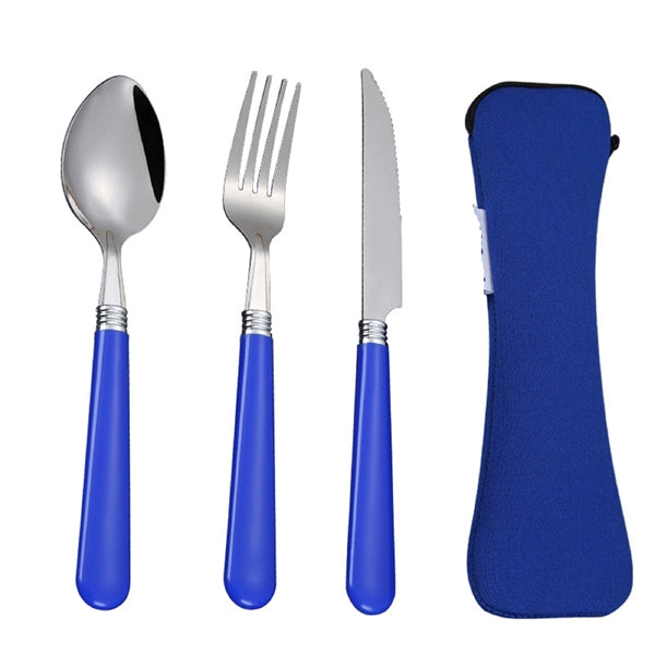 Plastic Handle Camping Tableware Set