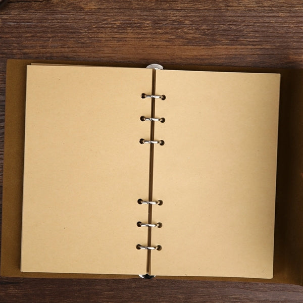 Eco-Inspired A6 Loose-Leaf Notebook With Retro Charm