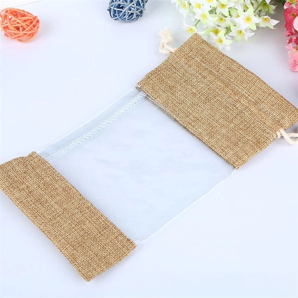 Lace-up Burlap bag