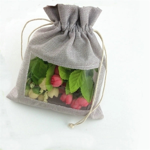 Jute Bag with Clear Window