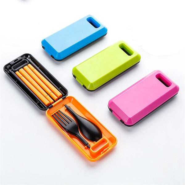 3 in 1 Collapsible Chopsticks Spoon Fork Set