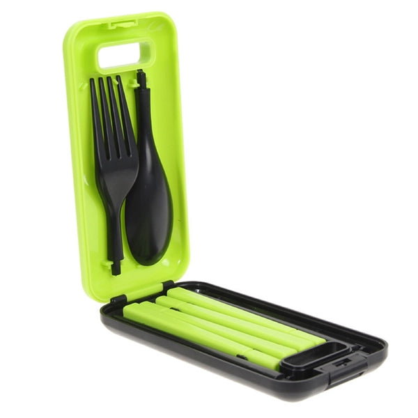 3 in 1 Collapsible Chopsticks Spoon Fork Set