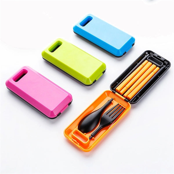 3 in 1 Collapsible Chopsticks Spoon Fork Set