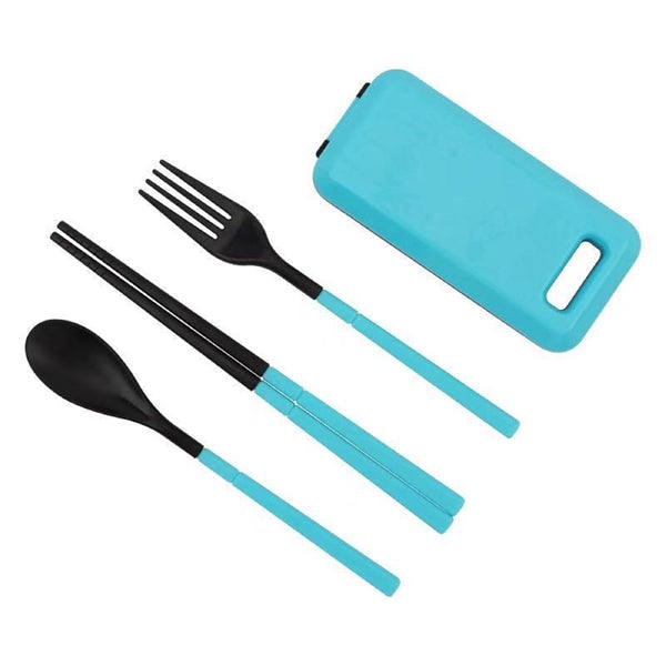 3 in 1 Collapsible Chopsticks Spoon Fork Set