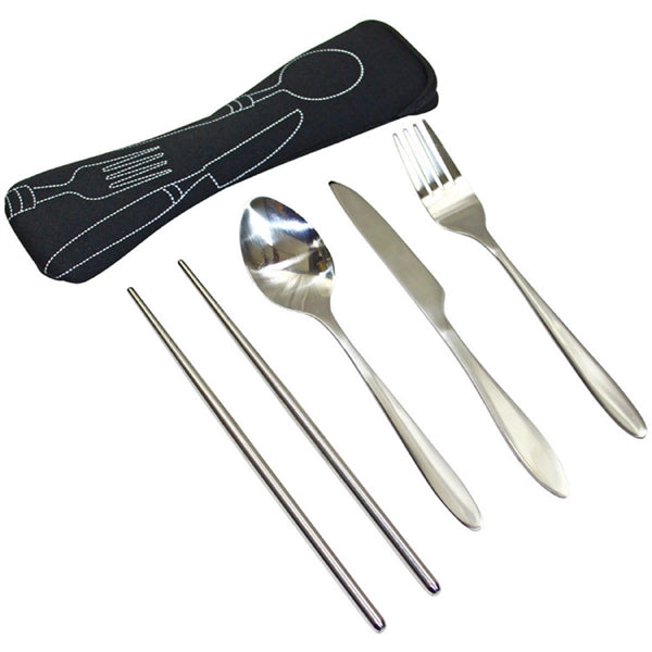 4 Pieces Set Cutlery with Neoprene Case