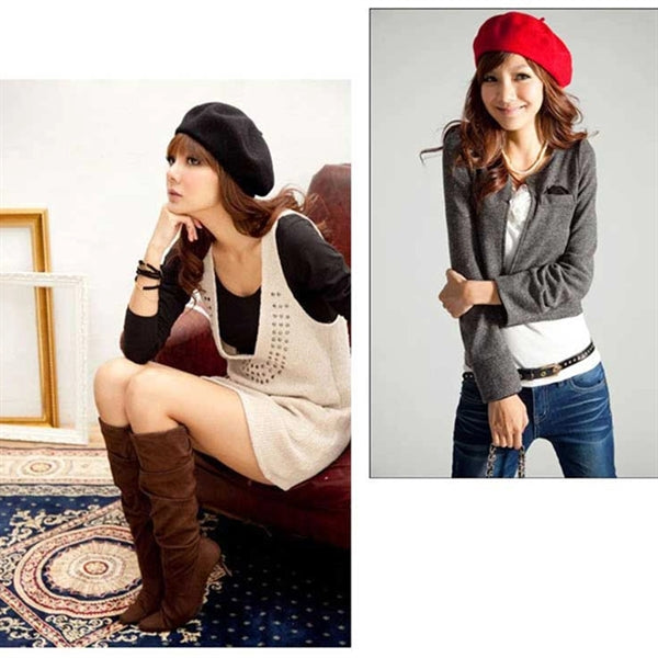 Lady spring Winter Berets Hat