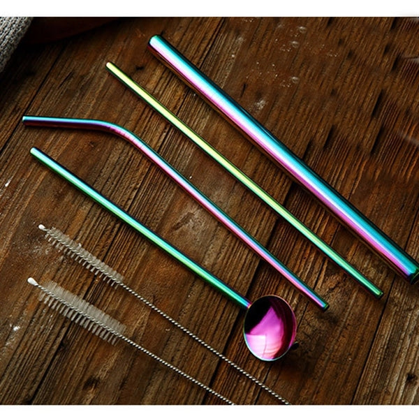 Straws Spoon Set In Compostable box