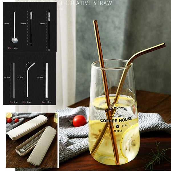 Straws Spoon Set In Compostable box