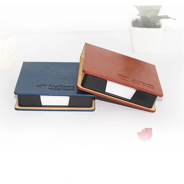Heathered PU Cover Sticky Memo Pad Box