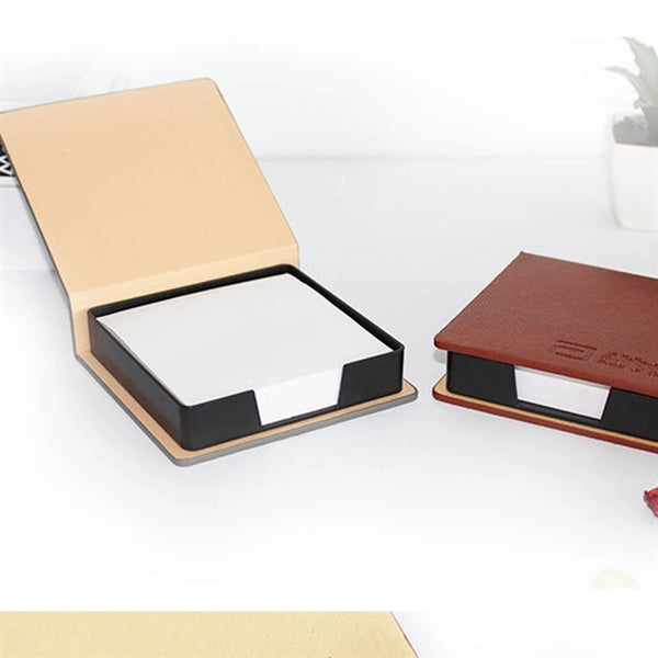 Heathered PU Cover Sticky Memo Pad Box