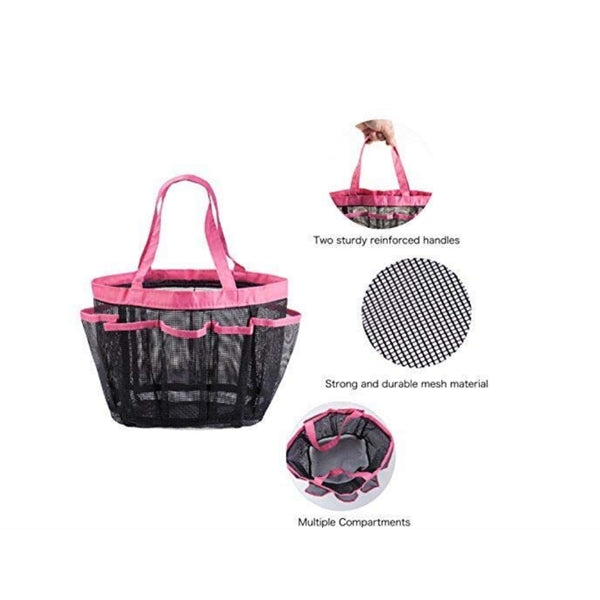 Mesh Shower Caddy Tote Bag - Portable Storage Organiser