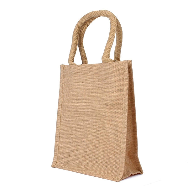 Natural Jute Burlap Tote Bag