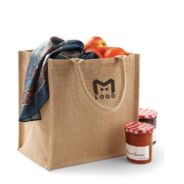 Natural Jute Burlap Tote Bags