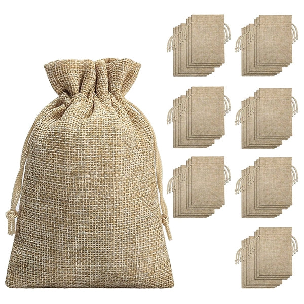 Burlap Drawstring Bag