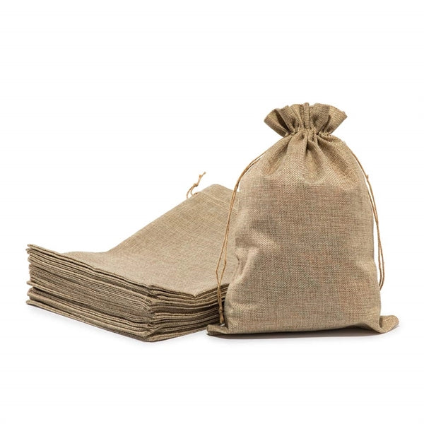 Burlap Drawstring Bag