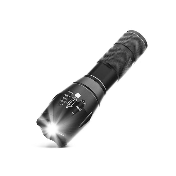 Outdoor Water Resistant LED Zoomable Tactical Flashlight
