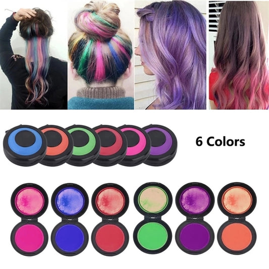 6 Colors Hair Dye Powder Cake