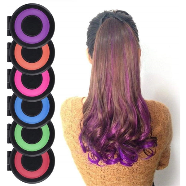 6 Colors Hair Dye Powder Cake
