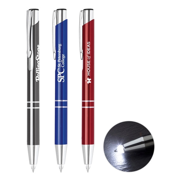 Light Up Point Metallic Pens