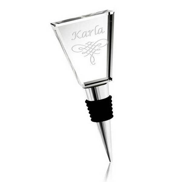 Optic Crystal Trapezoid Shaped Wine Stopper