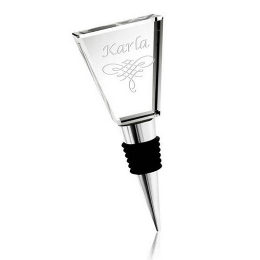 Optic Crystal Trapezoid Shaped Wine Stopper