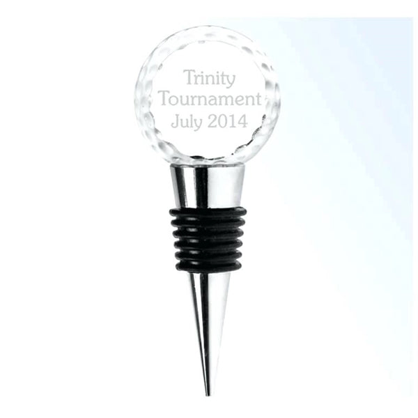 Crystal Golf Ball Wine Stopper
