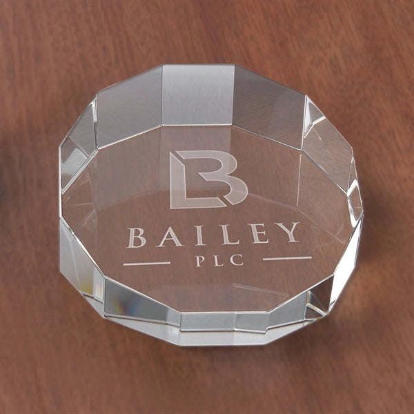 Slanted Circle Paperweight