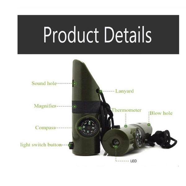 Survival Compass Whistle