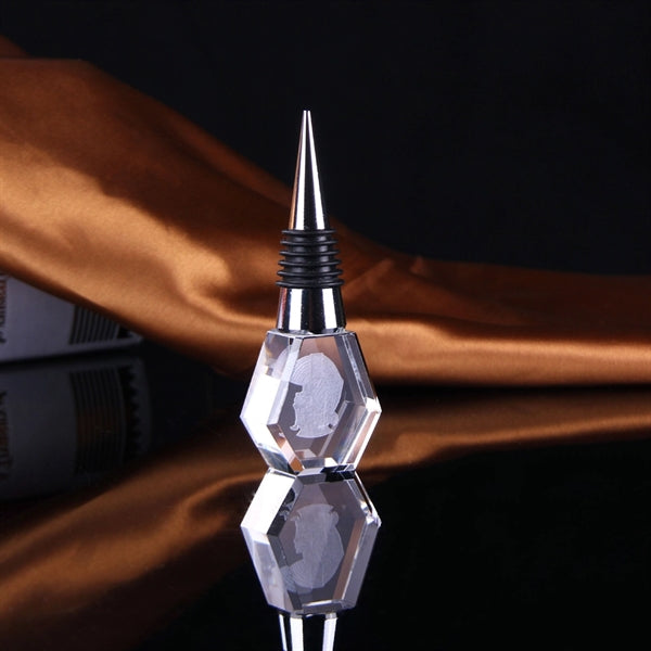 Engraved Crystal Wine Bottle Stopper