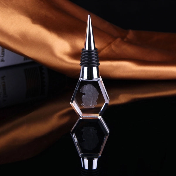 Engraved Crystal Wine Bottle Stopper